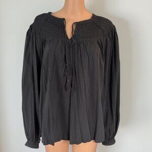 Women's Boho Smocked Top Size Large NWT